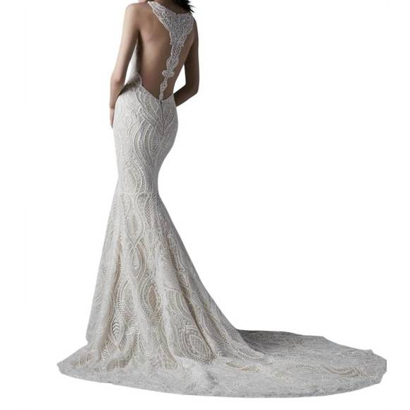 NEW MAGGIE SOTTERO daxton wedding dress in ivory over nude - Picture 2 of 6